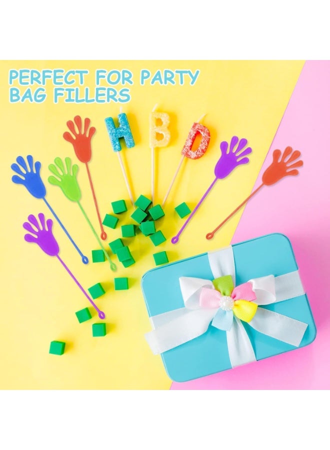 50 Pcs Sticky Hands for Kids, Stretchy Slap Palms Fidget Toy Set,Elastic Bendy Novelty Toys,Classroom Rewards Prizes & Class Exchange Gifts,Perfect for Party Favors & Goodie Bag Fillers - Image 2